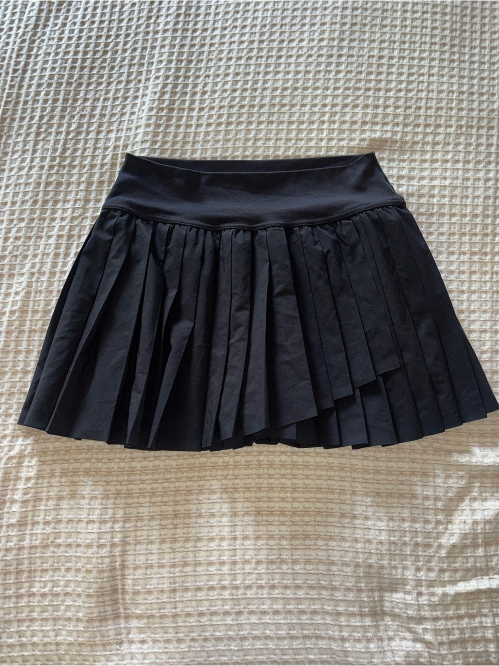 aerie Black Pleated Tennis Mini Skirt